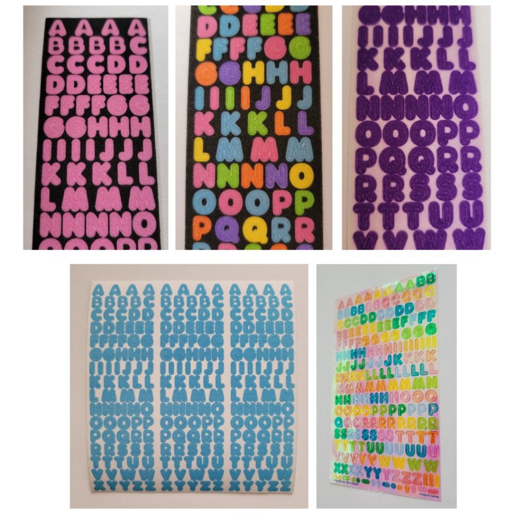 VINTAGE Sandylion alphabet stickers, 5 different types together in this …